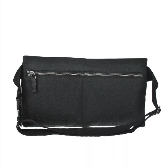 Authentic Gucci black monogram waist bag fanny pack bum bag - Picture 6 of 12